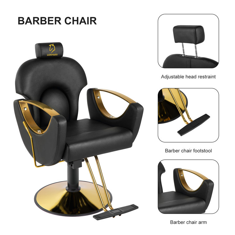 Rolling discount barber chair